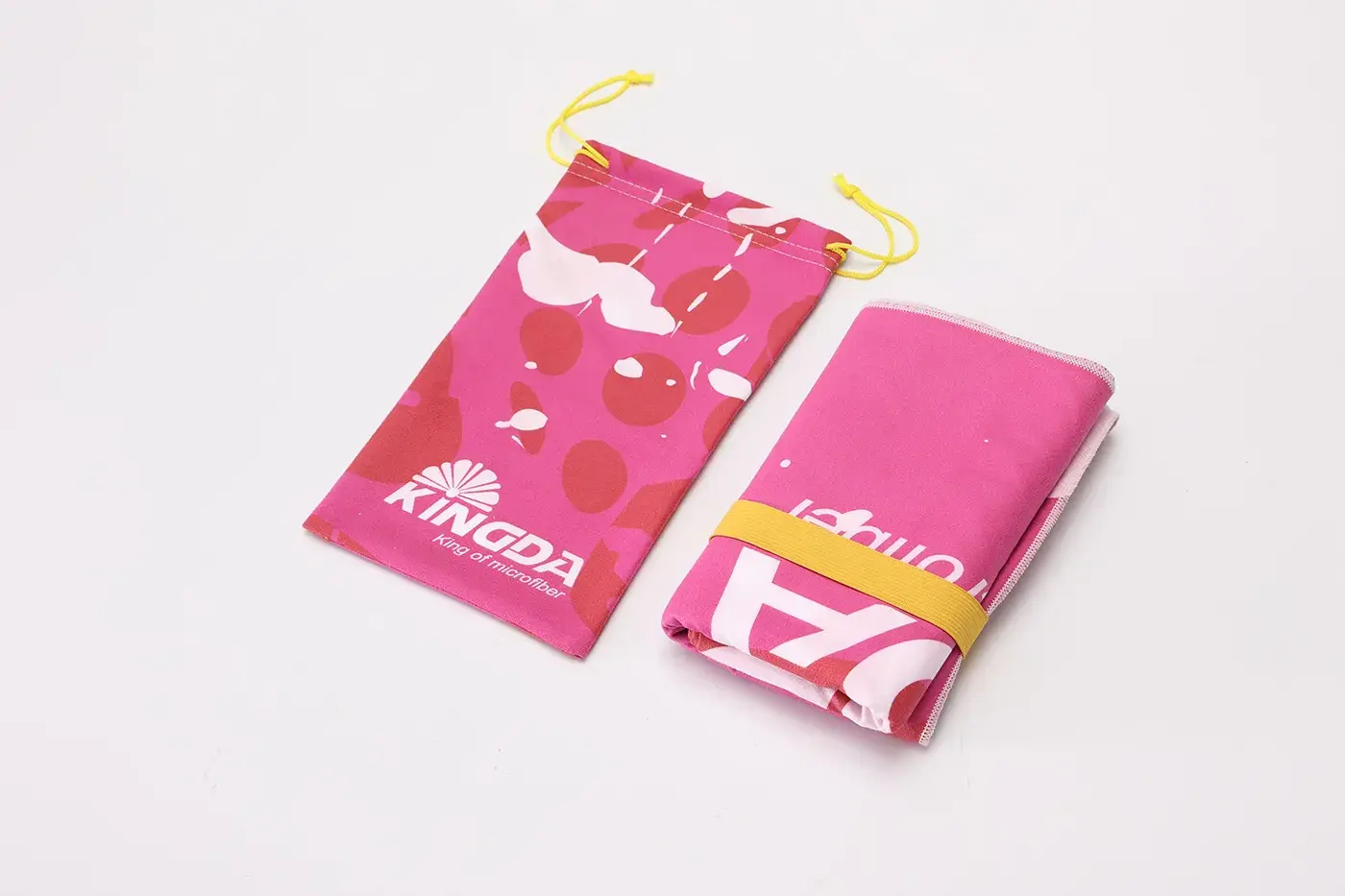 Digital printed double-velvet microfiber sports towel with full-color design