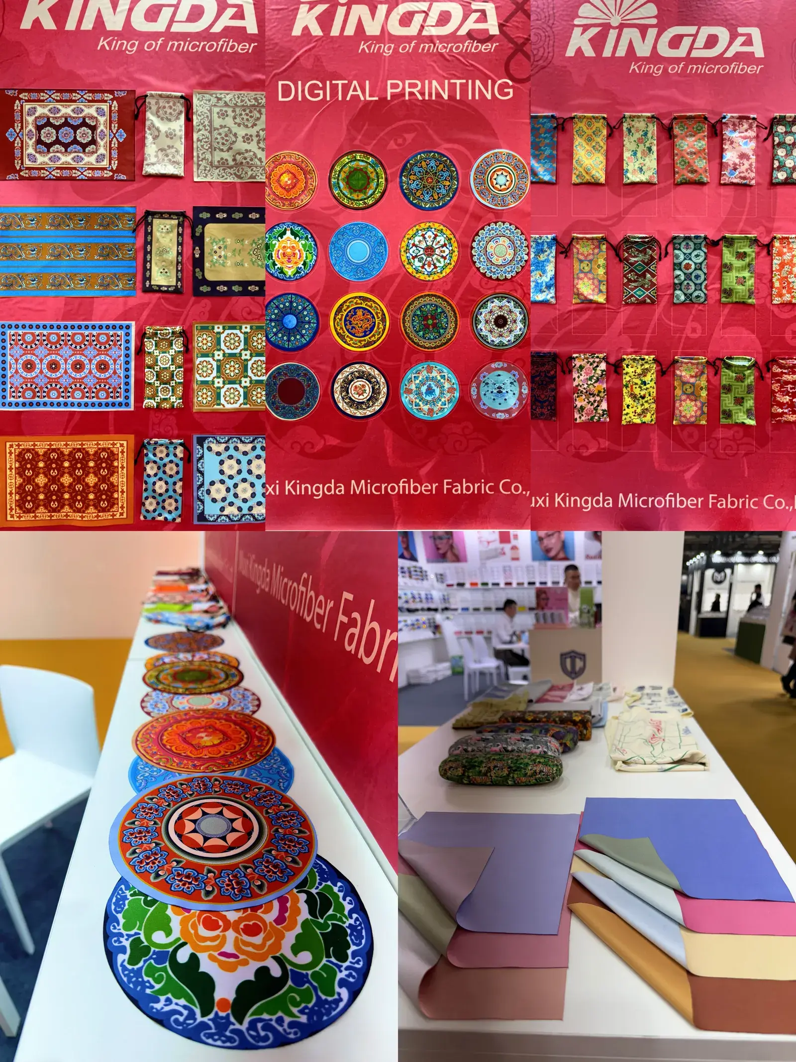 Kingda SILMO trade-show booth and microfiber product display, photo 7